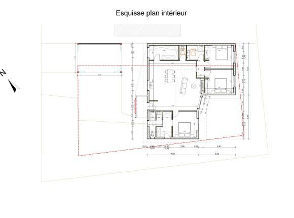 Projet de construction maison sur terrain de 516 m²